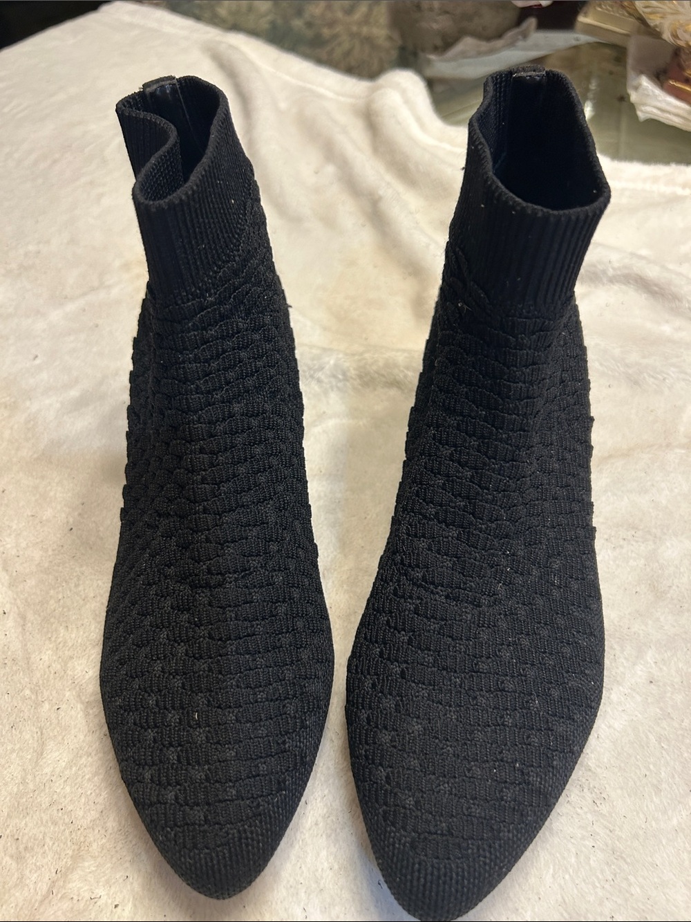 Impo Black Knit Sock Ankle Boots